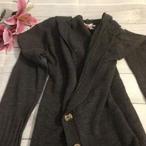 Gray cardigan button up
